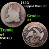 1832 Capped Bust Dime 10c Grades g, good