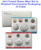 1973 United States Mint Set in Original Government Packaging, 13 Coins Inside