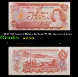 1969-1975 Canada 2 Dollars Banknote P# 86b, Sig. Crow & Bouey Grades Choice AU/BU Slider