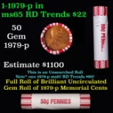Shotgun Lincoln 1c roll, 1979-p 50 pcs Brandt 50c Wrapper.