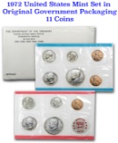 1972 United States Mint Set in Original Government Packaging, 13 Coins Inside!