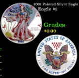 2001 Painted Silver Eagle Silver Eagle Dollar $1