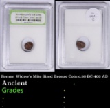 Roman Widow's Mite Sized Bronze Coin c.50 BC-400 AD Graded By ING