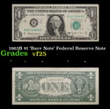 1963B $1 'Barr Note' Federal Reserve Note Grades vf+