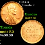 1947-s Lincoln Cent 1c Grades GEM++ Unc RD