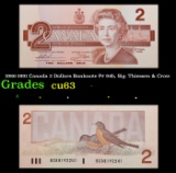 1986-1991 Canada 2 Dollars Banknote P# 94b, Sig. Thiessen & Crow Grades Select CU