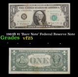 1963B $1 'Barr Note' Federal Reserve Note Grades vf+