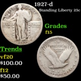 1927-d Standing Liberty Quarter 25c Grades f+