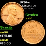 1926-s Lincoln Cent 1c Grades Select AU