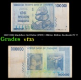 2007-2008 Zimbabwe 3rd Dollar (ZWR) 1 Million Dollars Banknote P# 77 Grades vf++