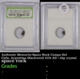 Authentic Meteorite-Space Rock Campo Del Cielo, Argentina Discovered 1576 AD <.10g crystal Graded By