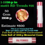 Shotgun Lincoln 1c roll, 1974-p 50 pcs Brandt 50c Wrapper.