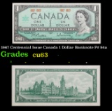 1967 Centennial Issue Canada 1 Dollar Banknote P# 84a Grades Select CU