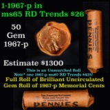 Shotgun Lincoln 1c roll, 1967-p 50 pcs Standard Paper Goods Wrapper.