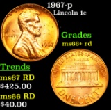 1967-p Lincoln Cent 1c Grades GEM++ RD