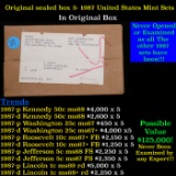 Original Sealed Box of 5-1987 Mint Sets