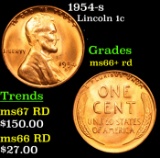 1954-s Lincoln Cent 1c Grades GEM++ RD