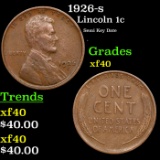 1926-s Lincoln Cent 1c Grades xf