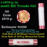 Shotgun Lincoln 1c roll, 1978-p 50 pcs Brandt 50c Wrapper.