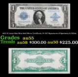1923 $1 Large Size Blue Seal Silver Certificate, Fr-237 Signatures of Speelman & White Grades Choice