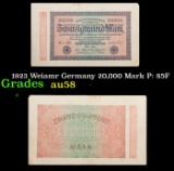 1923 Weiamr Germany 20,000 Mark P: 85F Grades Choice AU/BU Slider