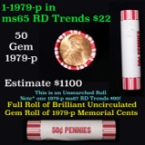Shotgun Lincoln 1c roll, 1979-p 50 pcs Brandt 50c Wrapper.