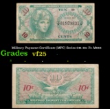Military Payment Certificate (MPC) Series 641 10c Fr. M882 Grades vf+