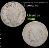 Group Of 7 Liberty Nickels 'V' Nickels 5c