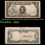 1943 Philippines (Japanese WWII Occupation) 1 Peso Banknote P#?109 Grades vf+