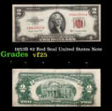 1953B $2 Red Seal United States Note Grades vf+