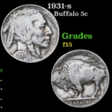 1931-s Buffalo Nickel 5c Grades f+