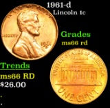 1961-d Lincoln Cent 1c Grades GEM+ Unc RD