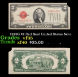 1928G $2 Red Seal United States Note Grades vf++