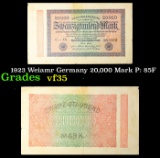 1923 Weiamr Germany 20,000 Mark P: 85F Grades vf++