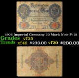 1908 Imperial Germany 20 Mark Note P: 31 Grades vf+