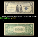 1935C $1 Blue Seal Silver Certificate Fr-1612 Grades vf, very fine
