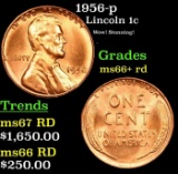 1956-p Lincoln Cent 1c Grades GEM++ RD