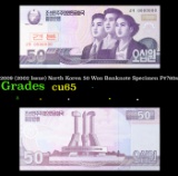 2009 (2002 Issue) North Korea 50 Won Banknote Specimen P#?60s Grades Gem CU