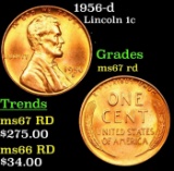 1956-d Lincoln Cent 1c Grades GEM++ Unc RD