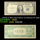 1935G $1 Blue Seal Silver Certificate Fr-1616 Grades vf+