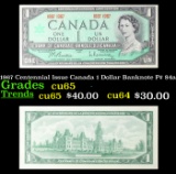 1967 Centennial Issue Canada 1 Dollar Banknote P# 84a Grades Gem CU