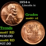 1954-s Lincoln Cent 1c Grades GEM++ RD