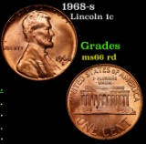 1968-s Lincoln Cent 1c Grades GEM+ Unc RD