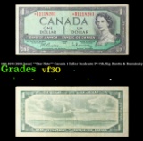 1961-1972 (1954 Issue) **Star Note** Canada 1 Dollar Banknote P# 75b, Sig. Beattie & Rasminsky Grade