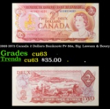 1969-1975 Canada 2 Dollars Banknote P# 86a, Sig. Lawson & Bouey Grades Select CU