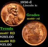1956-d Lincoln Cent 1c Grades GEM++ RD