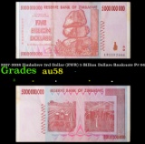 2007-2008 Zimbabwe 3rd Dollar (ZWR) 5 Billion Dollars Banknote P# 84 Grades Choice AU/BU Slider