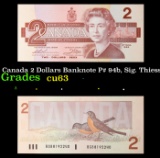 1986-1991 Canada 2 Dollars Banknote P# 94b, Sig. Thiessen & Crow Grades Select CU