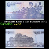 1998 North Korea 5 Won Banknote P#?40 Grades Gem CU