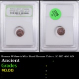 Roman Widow's Mite Sized Bronze Coin c. 50 BC -400 AD Graded By INB
